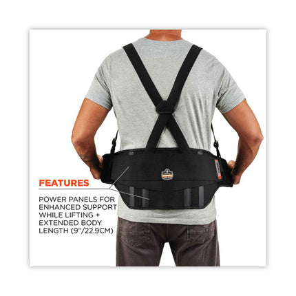 ProFlex 1600 Standard Elastic Back Support Brace, 4X-Large, 52" to 58" Waist, Black