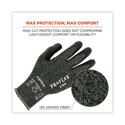 ProFlex 7070 ANSI A7 Nitrile Coated CR Gloves, Green, 2X-Large, 12 Pairs/Pack