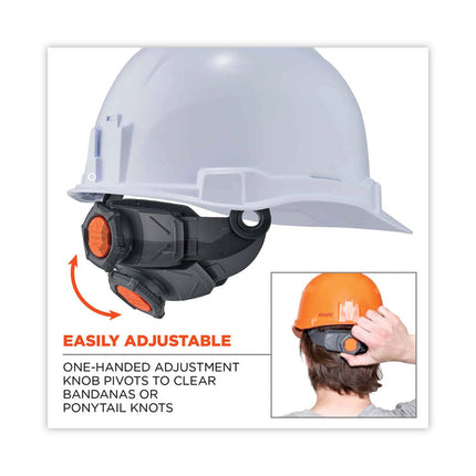 Skullerz 8971LED Class E Hard Hat Full Brim with LED Light, White