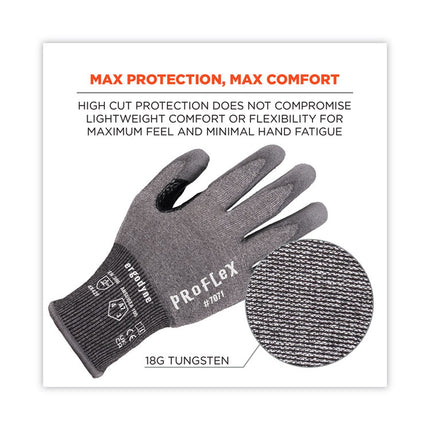 ProFlex 7071 ANSI A7 PU Coated CR Gloves, Gray, X-Large, Pair