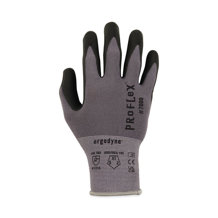 ProFlex 7000 Nitrile-Coated Gloves Microfoam Palm, Gray, X-Large, Pair