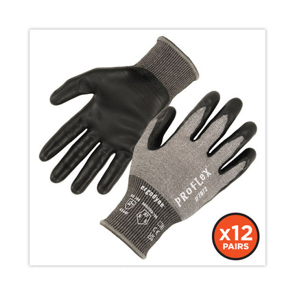 ProFlex 7072 ANSI A7 Nitrile-Coated CR Gloves, Gray, Small, 12 Pairs/Pack