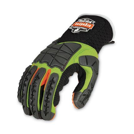 ProFlex 925F(x) Standard Dorsal Impact-Reducing Gloves, Black/Lime, Medium, Pair