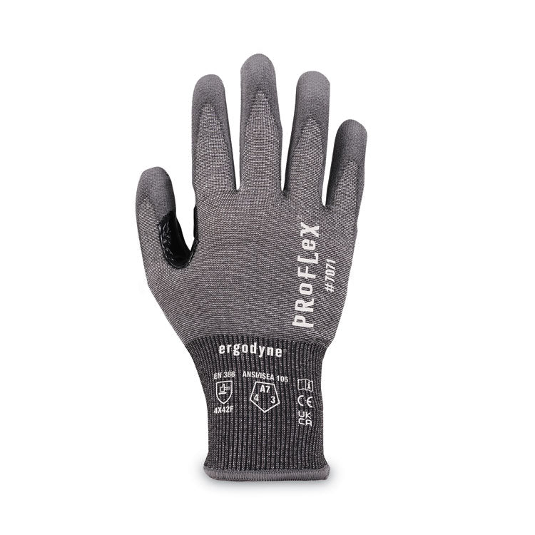 ProFlex 7071 ANSI A7 PU Coated CR Gloves, Gray, 2X-Large, Pair