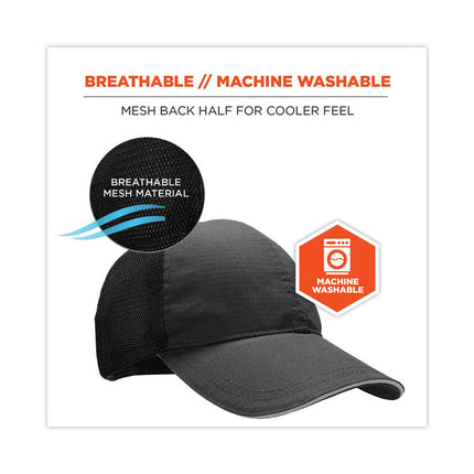 Skullerz 8946 Baseball Cap with Bump Cap Insert, OS, Black