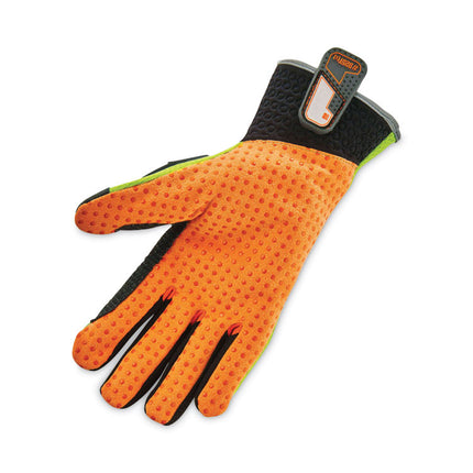 ProFlex 925F(x) Standard Dorsal Impact-Reducing Gloves, Black/Lime, Medium, Pair