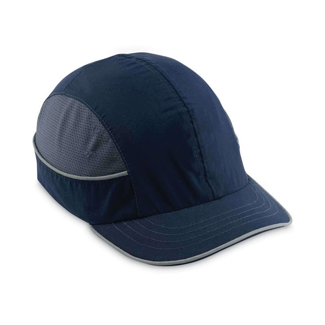 Skullerz 8950XL XL Bump Cap Hat, Short Brim, Navy