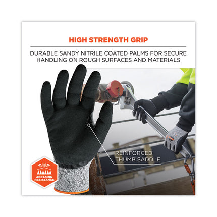 ProFlex 7031 ANSI A3 Nitrile-Coated CR Gloves, Gray, Large, Pair
