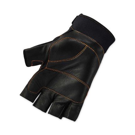 ProFlex 901 Half-Finger Leather Impact Gloves, Black, X-Large, Pair
