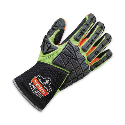 ProFlex 925F(x) Standard Dorsal Impact-Reducing Gloves, Black/Lime, Large, Pair