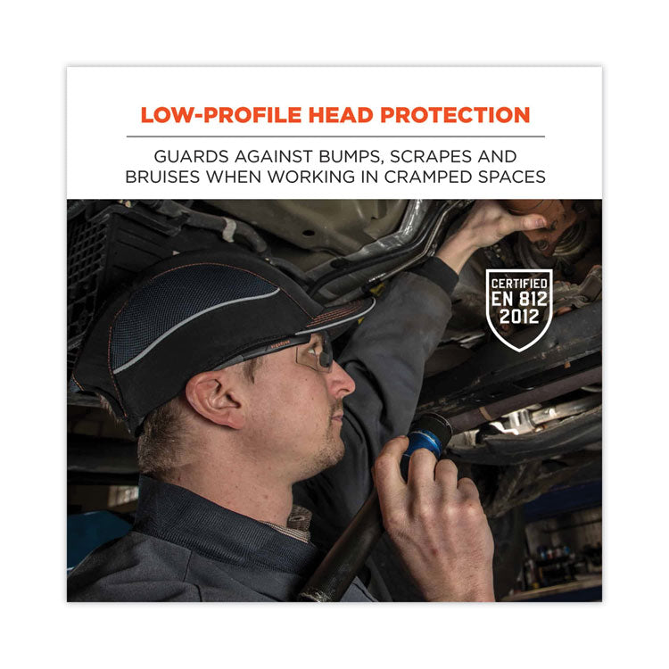 Skullerz 8950XL XL Bump Cap Hat, Short Brim, Navy