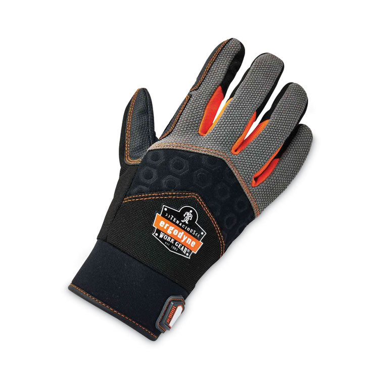 ProFlex 9001 Full-Finger Impact Gloves, Black, Medium, Pair