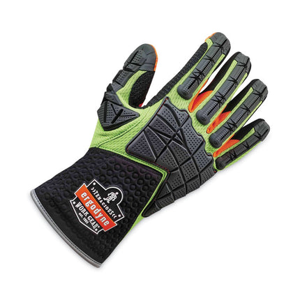 ProFlex 925F(x) Standard Dorsal Impact-Reducing Gloves, Black/Lime, X-Large, Pair