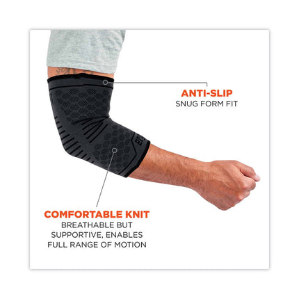 ProFlex 651 Elbow Compression Sleeve, Medium, Gray/Black