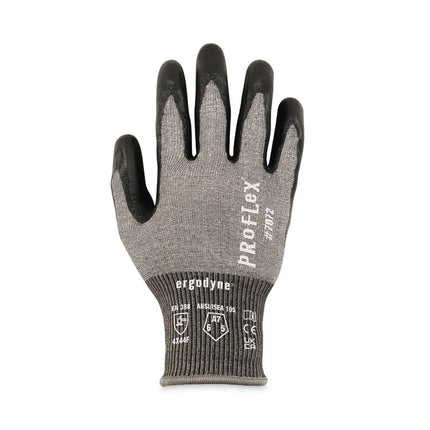 ProFlex 7072 ANSI A7 Nitrile-Coated CR Gloves, Gray, 2X-Large, 12 Pairs/Pack