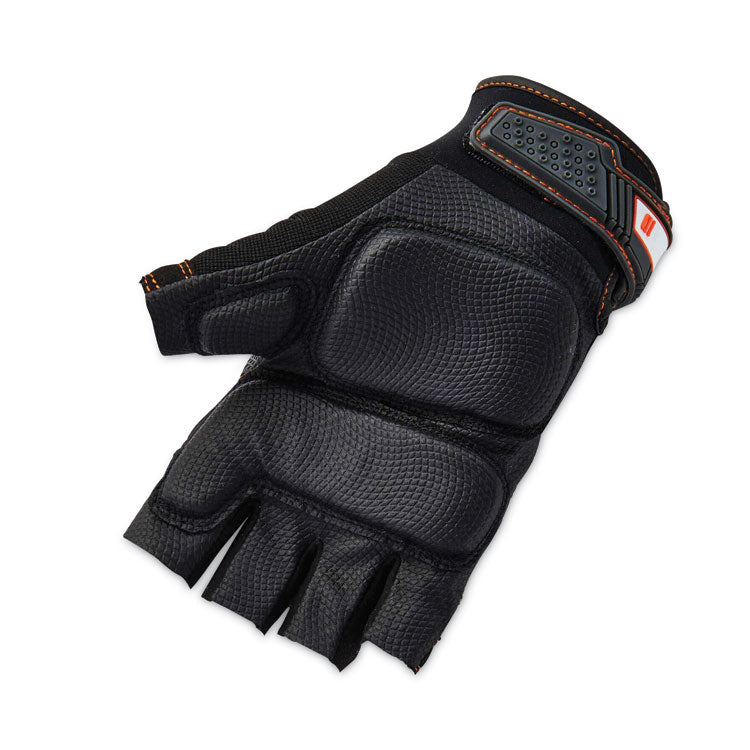 ProFlex 900 Half-Finger Impact Gloves, Black, Medium, Pair