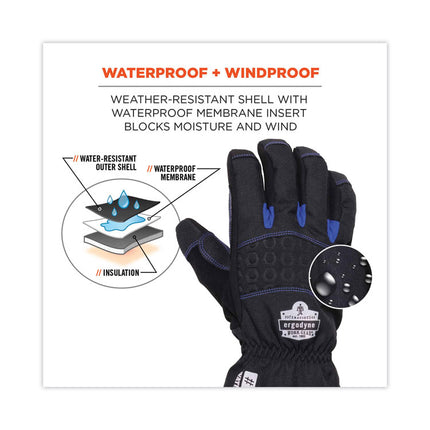 ProFlex 819WP Extreme Thermal WP Gloves, Black, X-Large, Pair
