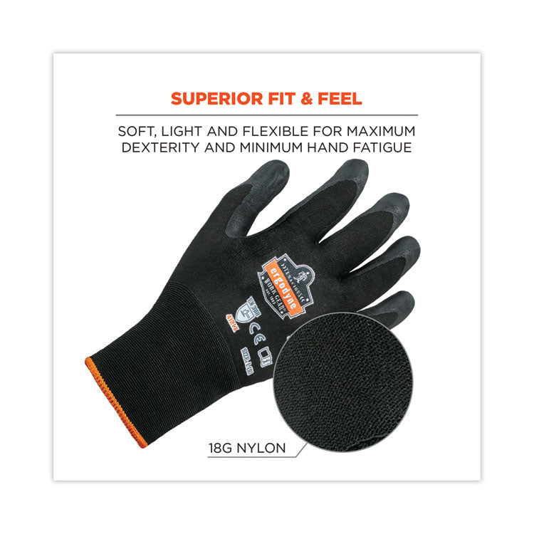 ProFlex 7001 Nitrile-Coated Gloves, Black, Large, 144 Pairs/Pack
