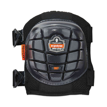 ProFlex 357 Lightweight Gel Knee Pads, Short Cap, Buckle Closure, One Size Fits Most, Black, Pair