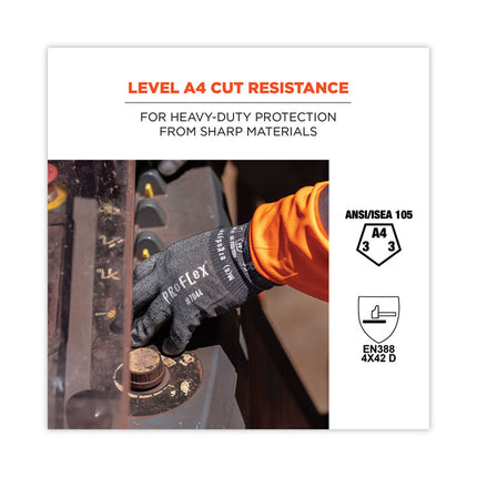 ProFlex 7044 ANSI A4 PU Coated CR Gloves, Gray, 2X-Large, Pair