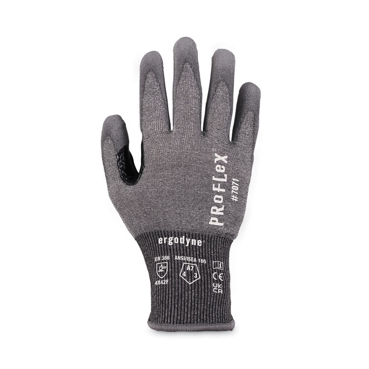 ProFlex 7071 ANSI A7 PU Coated CR Gloves, Gray, Medium, Pair
