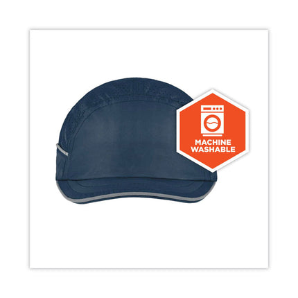 Skullerz 8955 Lightweight Bump Cap Hat, Micro Brim, Navy