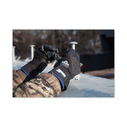 ProFlex 818WP Thermal WP Gloves with Tena-Grip, Black Small, Pair