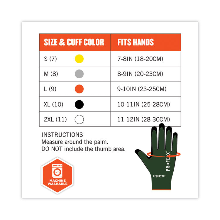 ProFlex 7070 ANSI A7 Nitrile Coated CR Gloves, Green, X-Large, Pair