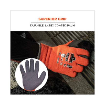 ProFlex 7401 Coated Lightweight Winter Gloves, Orange, Large, 144 Pairs