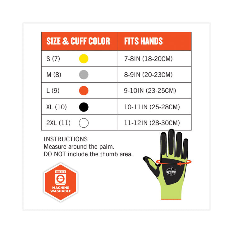 ProFlex 7141 ANSI A4 DIR Nitrile-Coated CR Gloves, Lime, Medium, Pair
