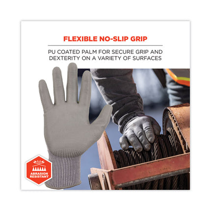 ProFlex 7024 ANSI A2 PU Coated CR Gloves, Gray, Small, 12 Pairs/Pack