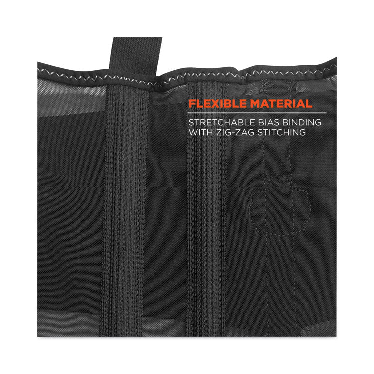 ProFlex 100 Economy Spandex Back Support Brace, 4X-Large, 52" to 58" Waist, Black
