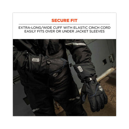 ProFlex 825WP Thermal Waterproof Winter Work Gloves, Black, 2X-Large, Pair