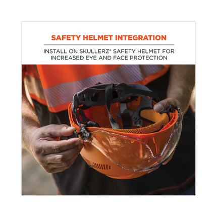 Skullerz 8991 Safety Helmet Visor, Polycarbonate, 6 x 12 x 4, Smoke