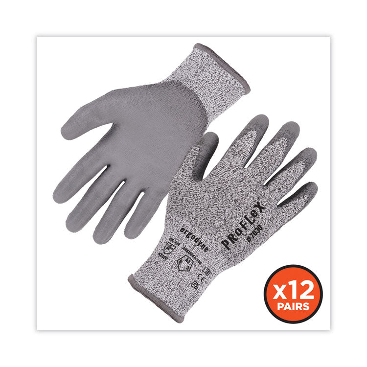 ProFlex 7030 ANSI A3 PU Coated CR Gloves, Gray, X-Large, 12 Pairs/Pack