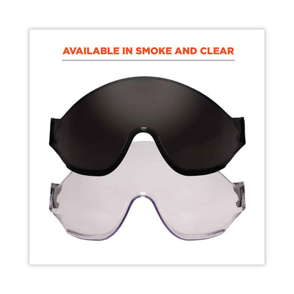 Skullerz 8991 Safety Helmet Visor, Polycarbonate, 6 x 12 x 4, Smoke