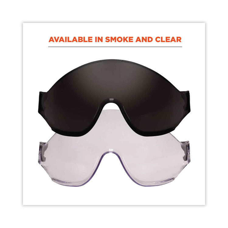 Skullerz 8991 Safety Helmet Visor, Polycarbonate, 6 x 12 x 4, Smoke