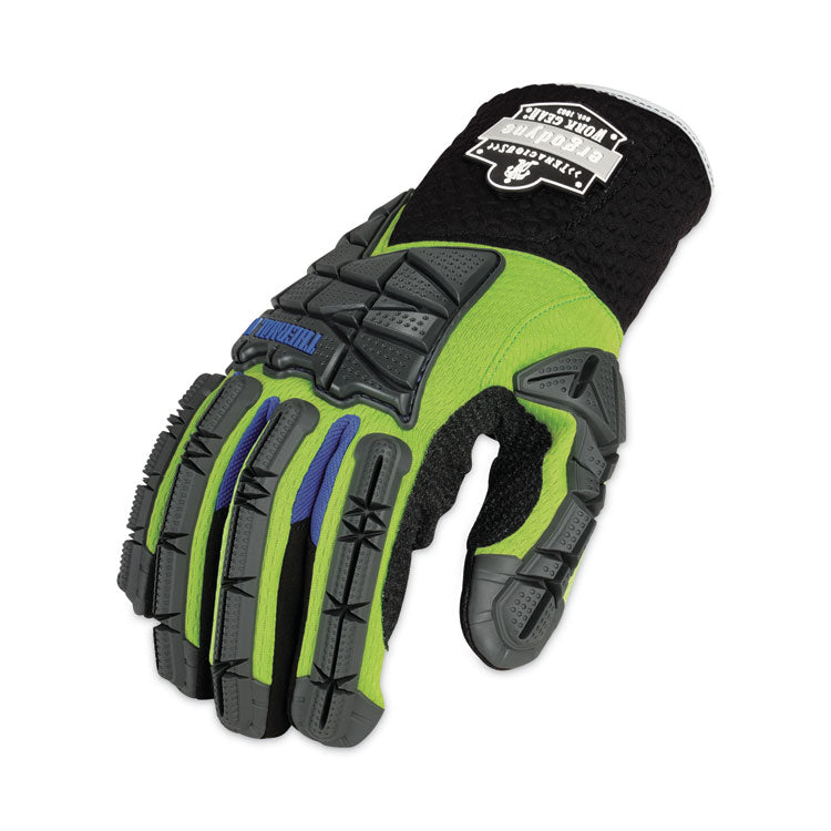 ProFlex 925WP Performance Dorsal Impact-Reducing Thermal Waterproof Gloves, Black/Lime, Large, Pair