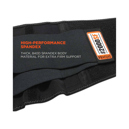 ProFlex 2000SF High-Performance Spandex Back Support Brace, X-Small, 20" to 25" Waist, Black