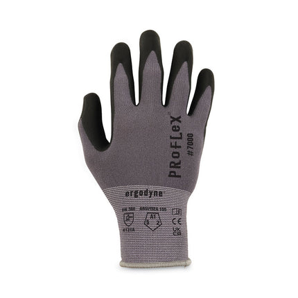 ProFlex 7000 Nitrile-Coated Gloves Microfoam Palm, Gray, Medium, 12 Pairs/Pack