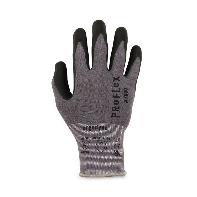 ProFlex 7000 Nitrile-Coated Gloves Microfoam Palm, Gray, Medium, 12 Pairs/Pack
