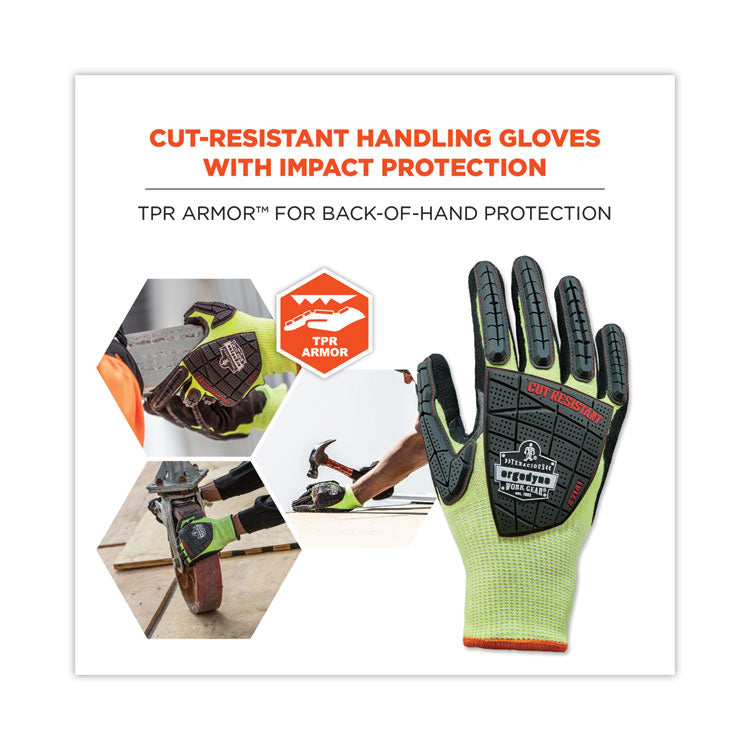 ProFlex 7141 ANSI A4 DIR Nitrile-Coated CR Gloves, Lime, Small, 72 Pairs/Pack