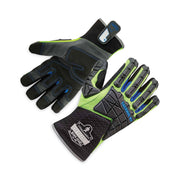 ProFlex 925WP Performance Dorsal Impact-Reducing Thermal Waterprf Gloves, Black/Lime, Small, Pair