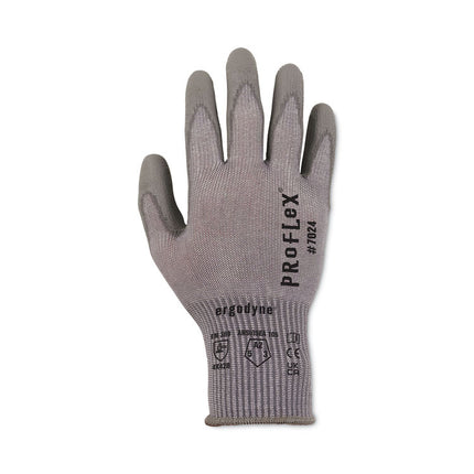 ProFlex 7024 ANSI A2 PU Coated CR Gloves, Gray, Large, 12 Pairs/Pack