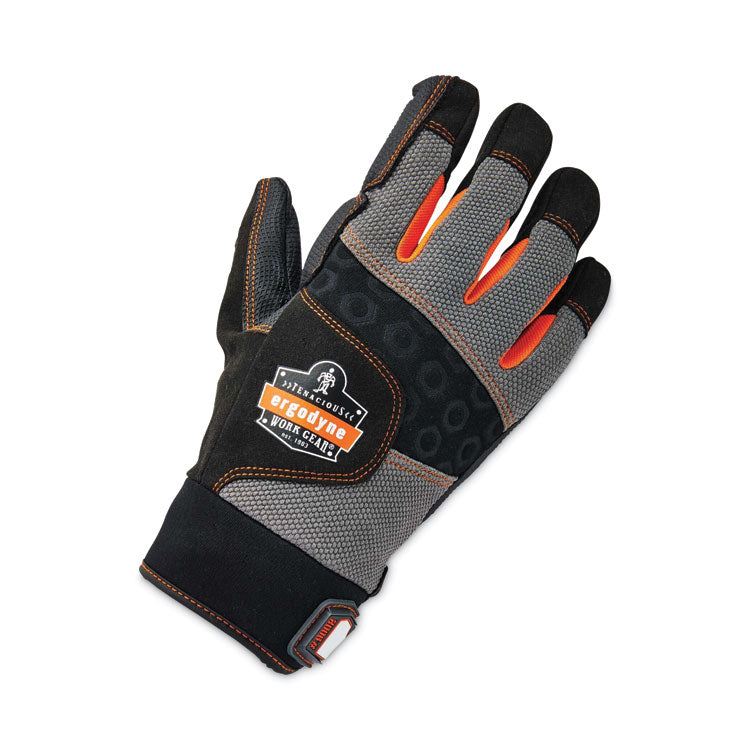 ProFlex 9002 Certified Full-Finger Anti-Vibration Gloves, Black, 2X-Large, Pair