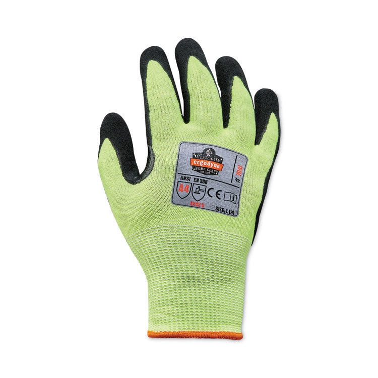 ProFlex 7041 ANSI A4 Nitrile-Coated CR Gloves, Lime, Large, Pair