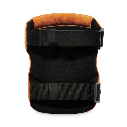 ProFlex 230LTR Leather Knee Pads, Wide Soft Cap, Buckle Closure, One Size Fits Most, Brown, Pair
