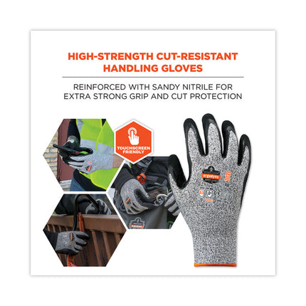 ProFlex 7031 ANSI A3 Nitrile-Coated CR Gloves, Gray, Large, Pair