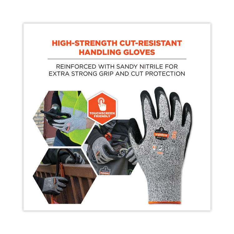 ProFlex 7031 ANSI A3 Nitrile-Coated CR Gloves, Gray, Large, Pair