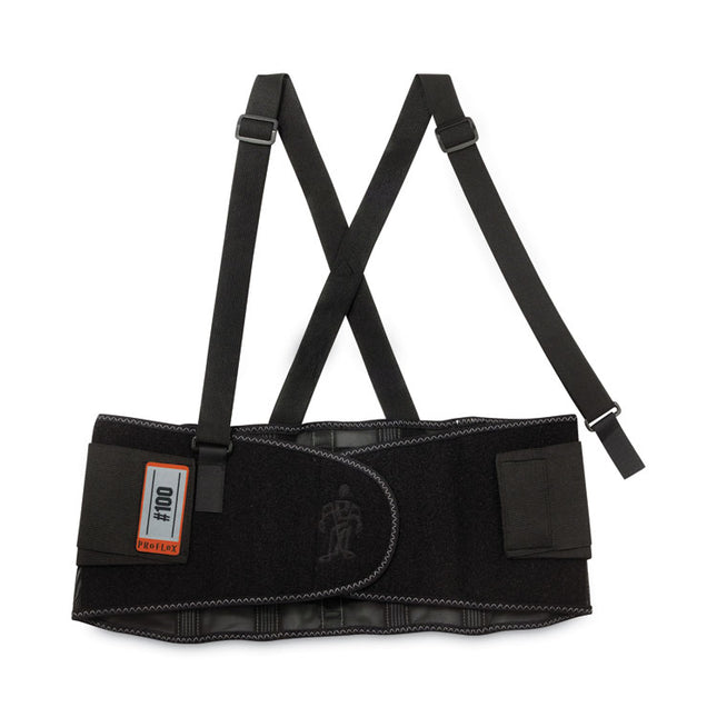 ProFlex 100 Economy Spandex Back Support Brace, 3X-Large, 46" to 52" Waist, Black